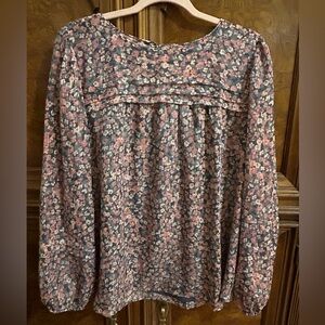 LOFT Multicolor Floral Blouse